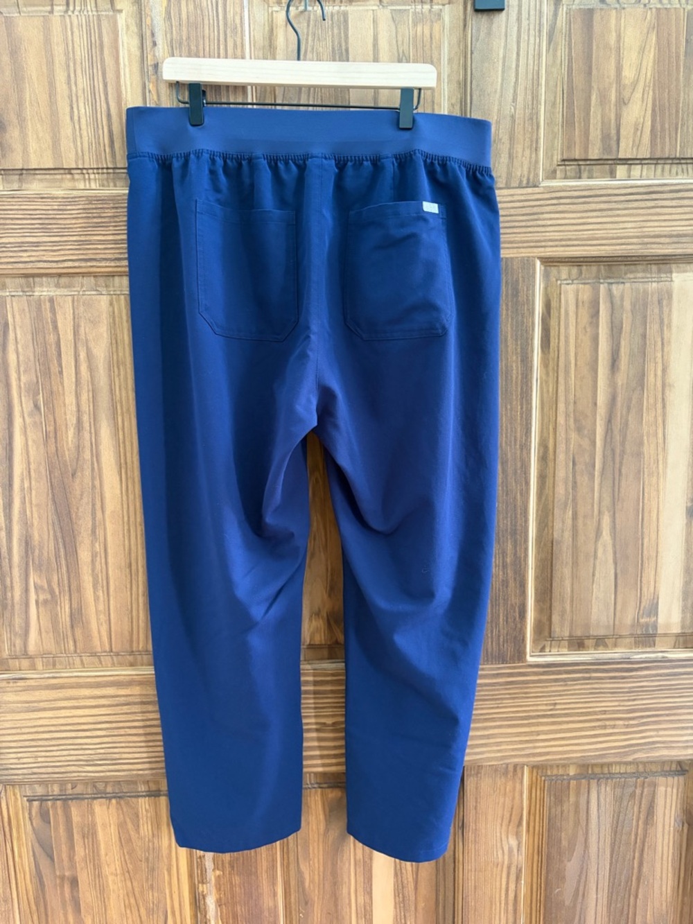 Figs men’s Navy Jogger Pants with Light Blue Drawstring - Picture 2 of 4